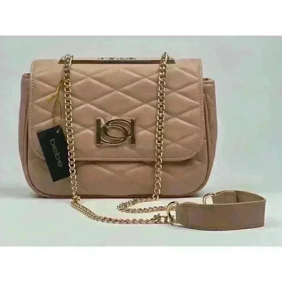 Bebe Women's Abigail Smooth Flap Shoulder Bag NWT $89 - Picture 1 of 5